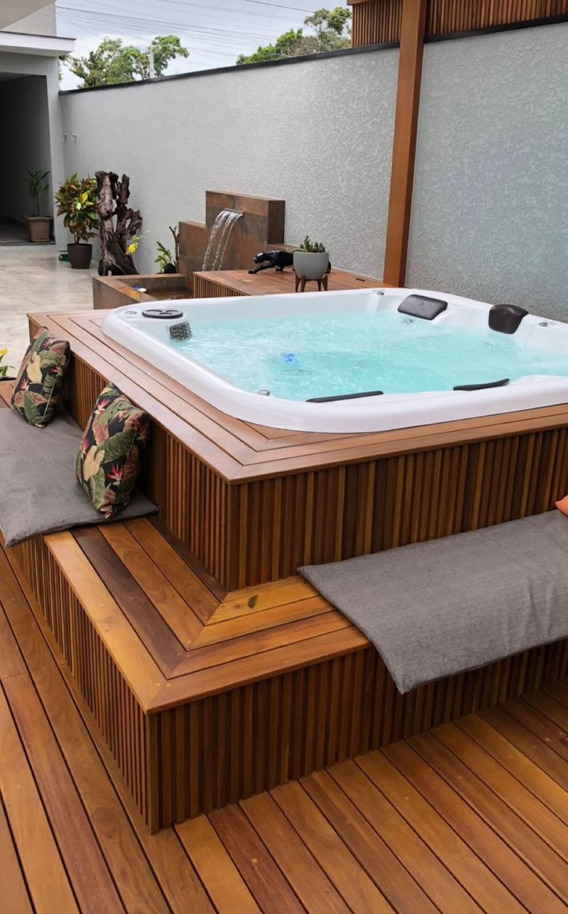 Detalhe de acabamento do spa